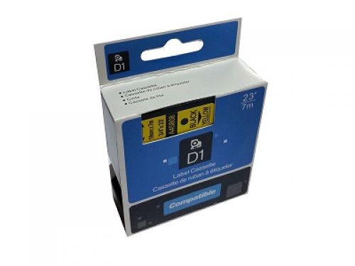 Fita Gravação Compatível p/ Dymo 19mm x 7m Preto/Amarelo (45808) ,  , HL-D45808 , 
